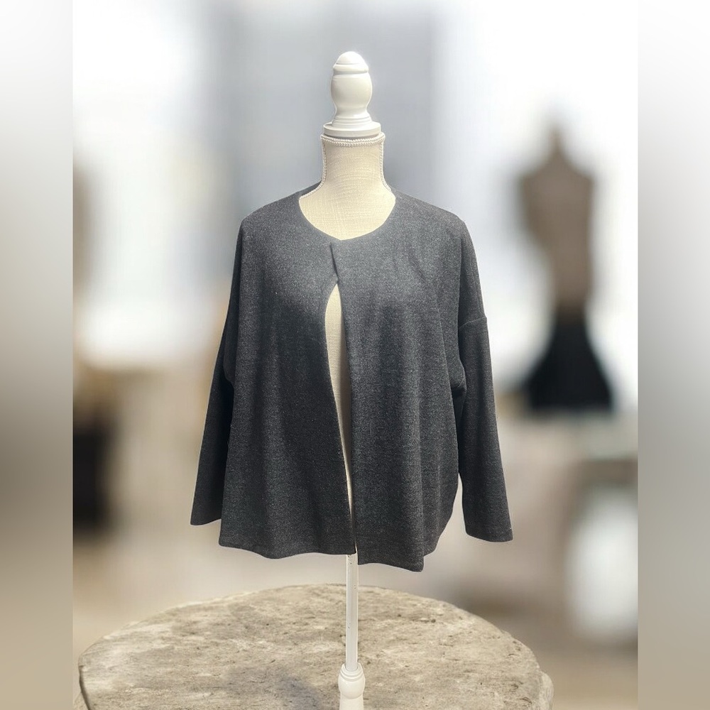 Eileen Fisher wool swing cardigan